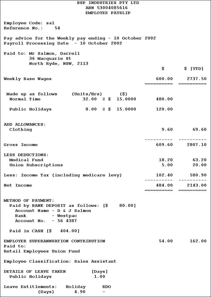 Payslip